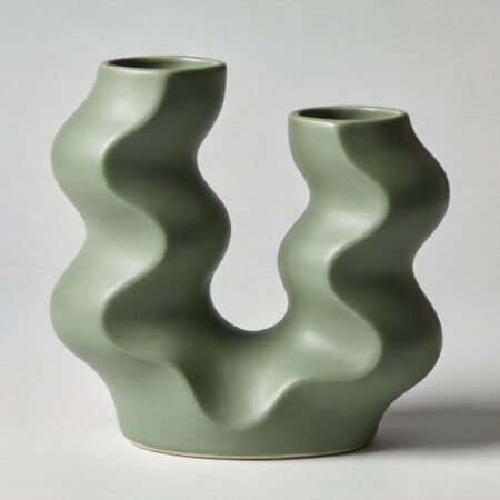 Organic Shaped Stoneware Vase